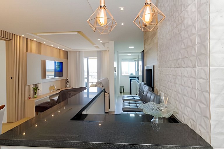 Apartamento com três quartos e ar-condicionado