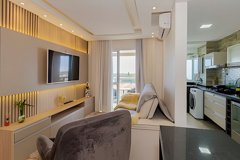 Apartamento com três quartos e ar-condicionado