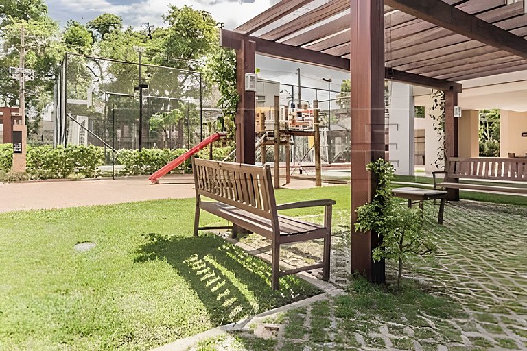 Apartamento com três quartos e ar-condicionado